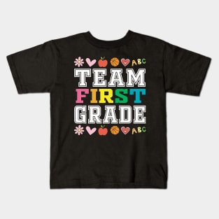 Team First Grade Shirt Teacher Student Back To School Kids T-Shirt